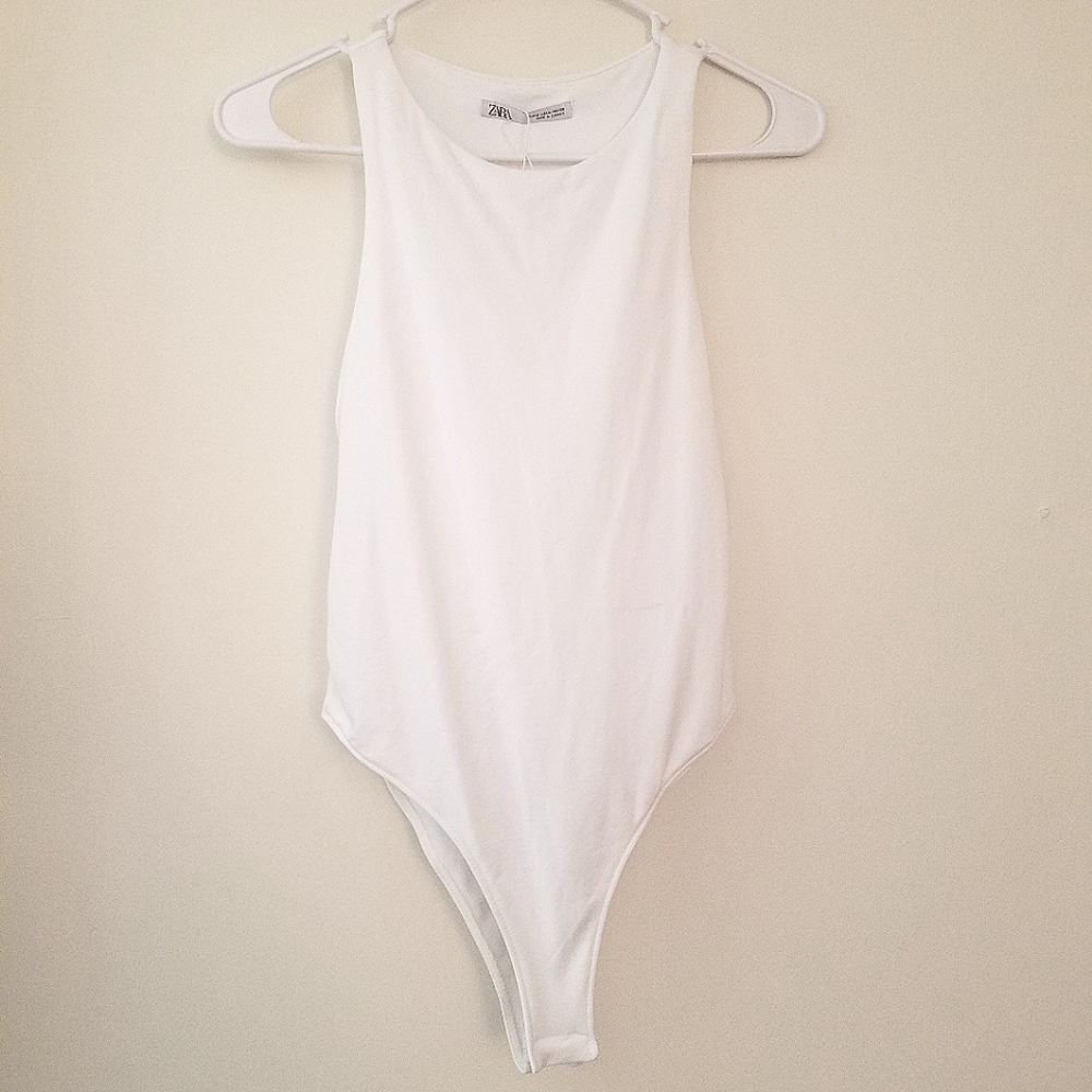 Zara white bodysuit NWT